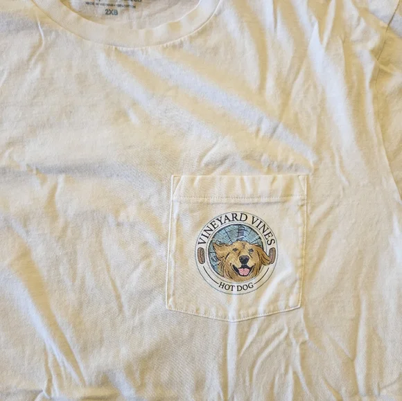 Vineyard Vines White Dog T-Shirt - Picture 5 of 6